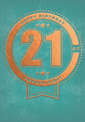 Picture of HAPPY 21ST BIRTHDAY CARD
